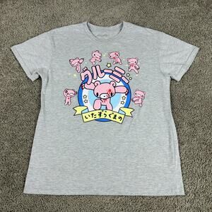 Gloomy Bear Shirt Mens Large Gray Pink Japanese Short Sleeve Casual